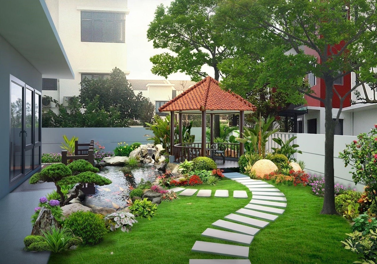 Hướng nhà là yếu tố quan trọng khi sắp xếp cây cảnh trong vườn