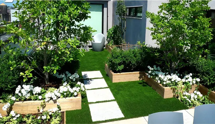 Mẫu vườn có thể dùng trên sân thượng